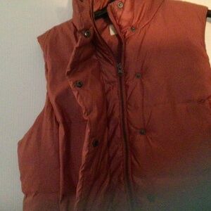 Rust colored belted vest